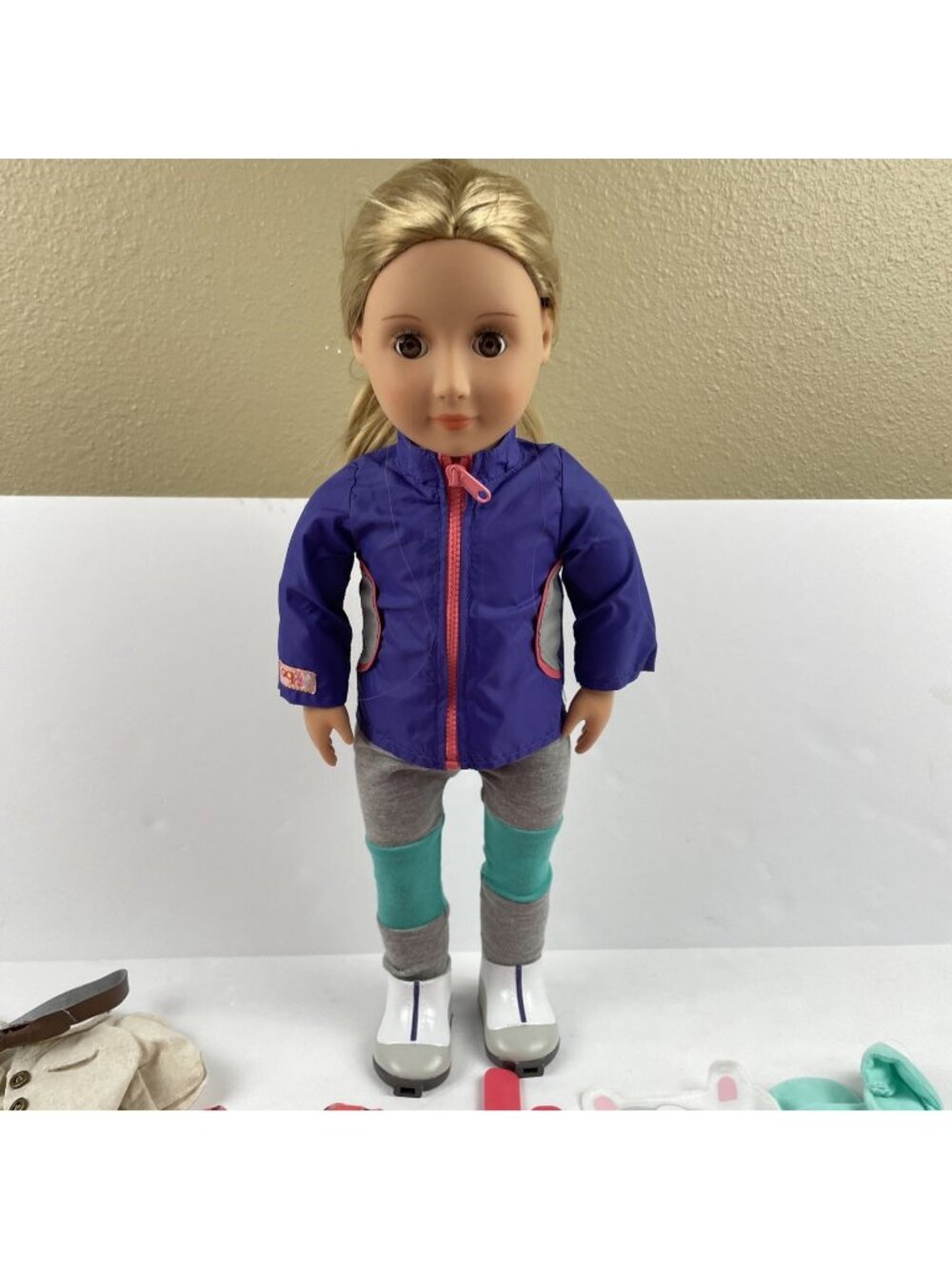 Our Generation by Battat Blonde Haired 18” Doll Brown Eyes With Accessories